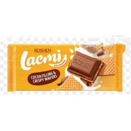 ШОКОЛАД ROSHEN LACMI МОЛОЧНИЙ З ШОКОЛАДНОЮ НАЧИНКОЮ ТА ВАФЛЕЮ
