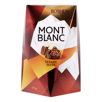 Конфеты пралиновые с шоколадом и сезамом Mont Blanc 150г