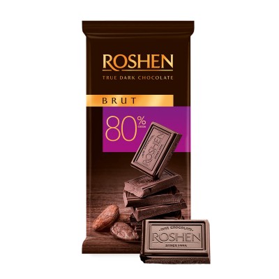 ШОКОЛАД 80% ЧЕРНЫЙ BRUT ROSHEN 85г