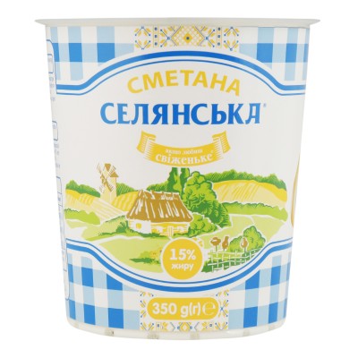 СМЕТАНА 15% СЕЛЯНСЬКА
