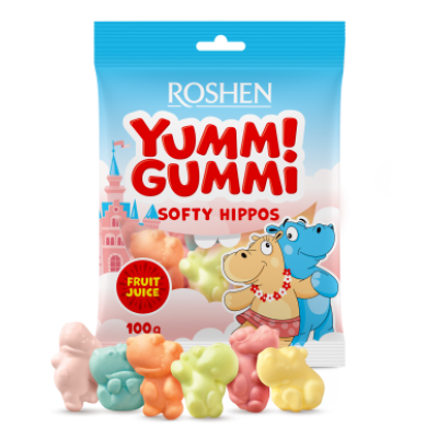 Yummi Gummi softy hippos 100г Yummi Gummi softy hippos 100г