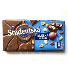 Шоколад Studentska молочний з арахісом та родзинками