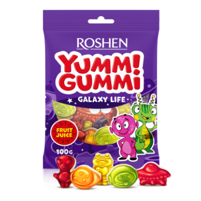 ЖЕЛЕЙНІ ЦУКЕРКИ YUMMI GUMMI GALAXY 100г