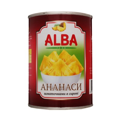 Ананаси Alba Food шматочками в сиропі