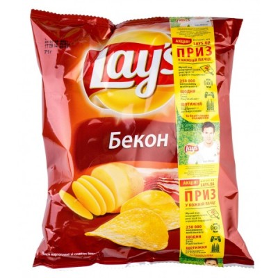 ЧІПСИ LAYS БЕКОН 71Г