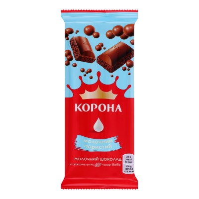 Шок.Корона 80г Пористий молочний