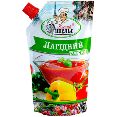 Кетчуп Лагідний 270 г «Кухар Рішельє» Кетчуп Лагідний 270 г «Кухар Рішельє»