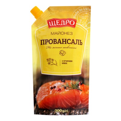 МАЙОНЕЗ 67% ПРОВАНСАЛЬ ЩЕДРО 
