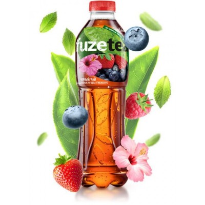Напій безалкогольний Fuze tea чай холодний лісова ягода-гібіскус