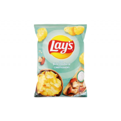 ЧІПСИ LAYS БІЛІ ГРИБИ ЗІ СМЕТАНОЮ 71Г