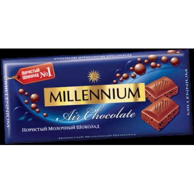 ШОКОЛАД МОЛОЧНЫЙ ПОРИСТЫЙ MILLENNIUM 