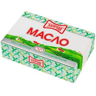 МАСЛО 72.7% СОЛОДКОВЕРШКОВЕ СЕЛЯНСЬКЕ ЗЛАГОДА 