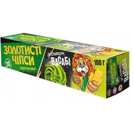 Золотисті чіпси зі смаком васабі 75г