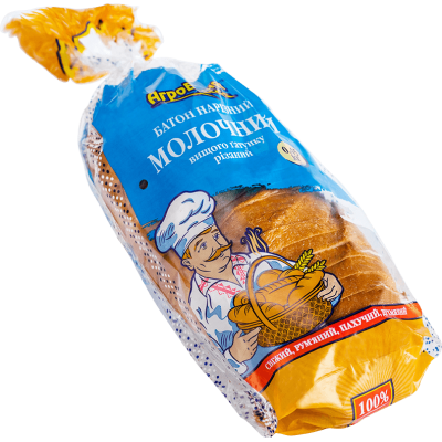 Батон нарізний молочний запакований