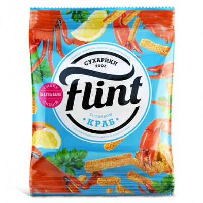 Flint пшенично-житні зі смаком краба