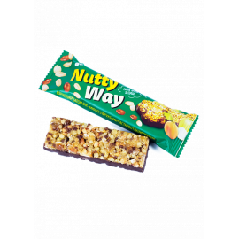 БАТОНЧИК-МЮСЛИ ОРЕХОВЫЙ С ФРУКТАМИ ЧАСТИЧНО ГЛАЗИРОВАННЫЙ NUTTY WAY VALE 