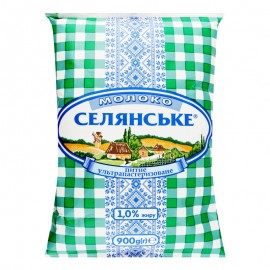 Молоко 1% ультрапастеризоване Селянське 