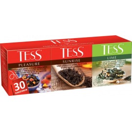 Набор чая TESS Pleasure + Sunrise + Lime